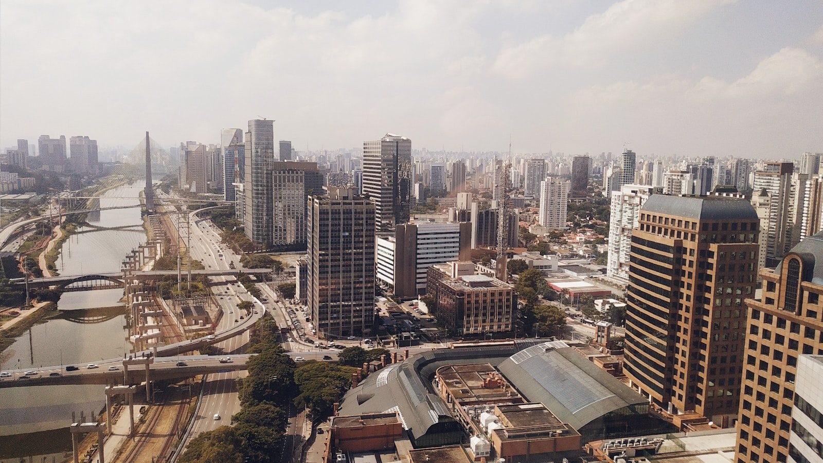 The dense city fabric of São Paulo